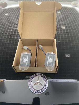 China DC 12V Mirror LED Car Logo Welcome Light 6500K For Mercedes Benz ODM for sale