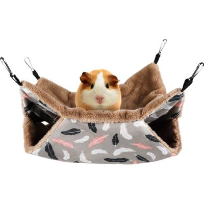 China Viable Hamster Plus Bed House Dangle Hot Small Animal Bed House Cage Nest Hamster Accessories For Sugar Glider Hamster Small Bird Pet for sale