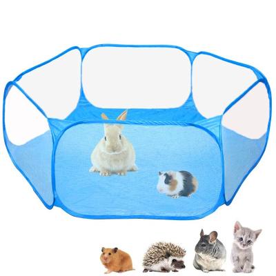 China Viable Foldable Small Animals Cage Tent Breathable and Transparent Noise Open Outdoor Indoor Indoor Pet Playpen Yard Fence Barrier for sale