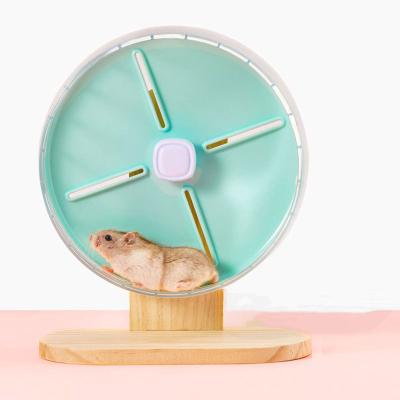 China Silent Stocked Hamster Exercise Wheels Quiet Spinner Running Hamster Wheels Toy With Adjustable Stand For Hamsters Gerbils Mice for sale