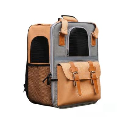 China Large Viable Backpack Dog Cat Backpack Cat Carrier Backpack Portable Pet Carrier Bag for sale