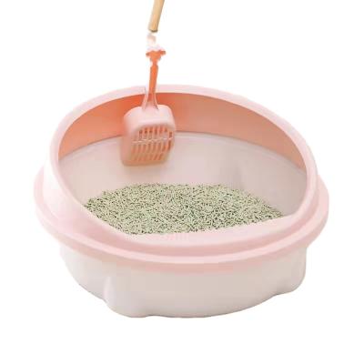 China Viable factory wholesale round cat litter box to prevent splashing cat litter box pp material resin cat toilet for sale