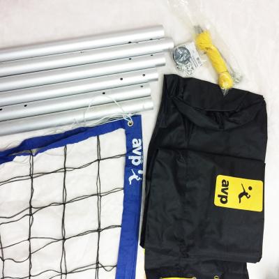 China Outdoor Sport Volleyball Training Net Set Portable Foldable Aluminum Stand With Poles Outdoor Sport for sale