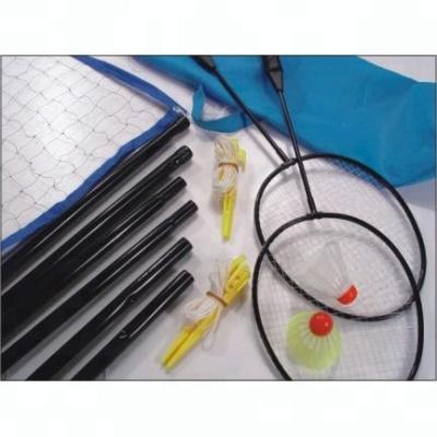 China Playing Sound Portable Steel Badminton Rackets Set Net Badminton Foldable Rack for sale