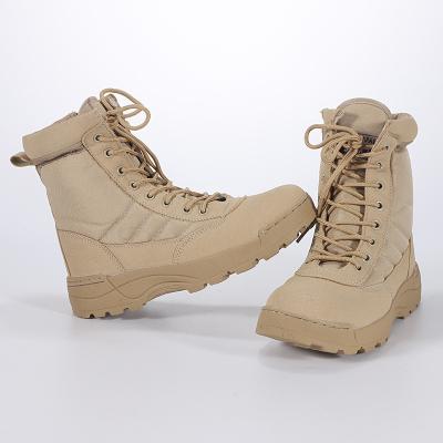 China Anti-skid Steel Toe Men Military Boots Leather Safety Foot Protective Shoes For Men Fashion Lace Up Ankle Platform Safety Shoes Tactical Military Boots for sale