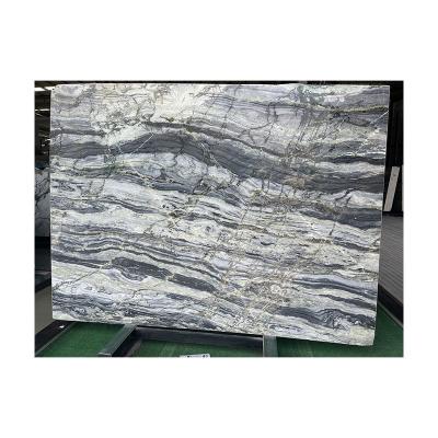 China Dedalus Marble Sheet Modern Natural Green Marble Blue Wall Panel for sale