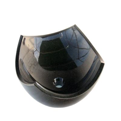 China Modern Low Price Artistic Absolute Luxury Black Granite Square Basin For Bathroom for sale