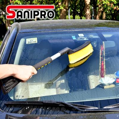 China Auto Car Ice Scraper Sanipro Windshield Snow Brush Window Foam Handle No Scratch Removal Tool Extendable Ice Scraper Snow Brush With Ice Scraper for sale