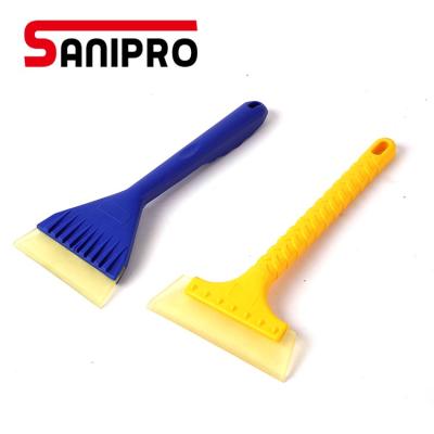 China Sanipro Cleaning Snow Customized New Design ABS Car Window Ice Scraper Anti-Slip Comfortable Snow Tools Ice Scraper for Clean Car Snow for sale