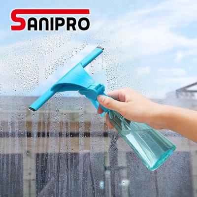 China Sanipro Bathroom Car Mirror Glass Window Spray Viable Professional Glass Cleaner Squeegees Rubber Glass Wiper Remover Scraper for sale