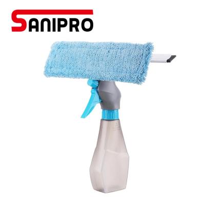 China Sanipro Window Washer Jet Squeegee Window Squeegee Window Washer Wiper Spray Viable Wholesale Magic Dual Head Cleaner for sale