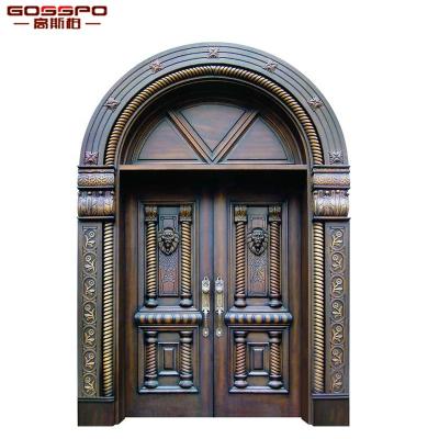 China XS1-015 Modern Double Entry External Wooden Door For Home Main Front Entrance for sale