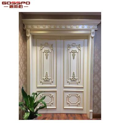 China Sound proof teak wood house doule front doors etc. XS1-040 for sale