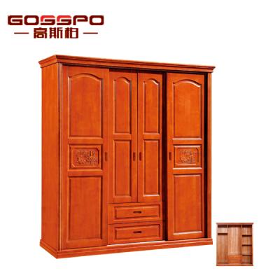 China 2019 hot sale solid wood solid wood wardrobe with factory price customized wooden wardrobe for sale