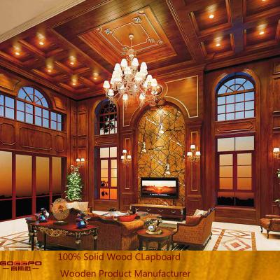 China Anti-Aging Black Walnut Wood Wall Panel Interior Decorative Wood Wall Panel for sale