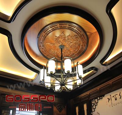 China Ceilings Artistic Chinese Style Carved Ceiling Panels Wood Interior Wood Paneling Solid Wood Ceiling Panels Designs for sale