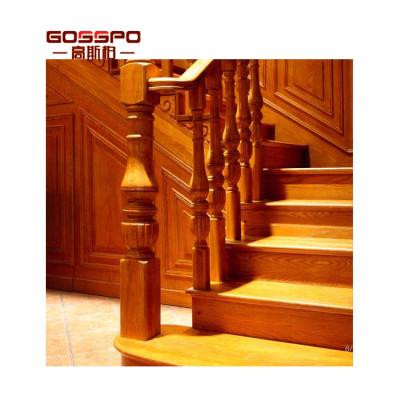 China GSP16-011Antique Classic Wooden Staircase House Stairs Wooden Staircase Designs for sale