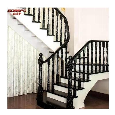 China Classic Solid Wood Staircase Carved Wooden Staircase GSP16-004 for sale