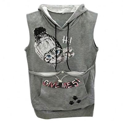 China New Large Pocket Pet Breathable Casual Ladies Hoodie Ladies Plaid Plus Size Hoodie for sale