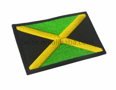 China 3D Sew On Jamaica Flag Customized Embroidered Sticker Patch For Clothing Bag for sale