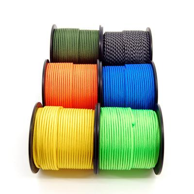 China 2mm Paracord 3 Strands 31 Meters Outdoor Camping Surge Travel Reflective Rope Parachute Rope Multifunctional Rope For Hiking for sale