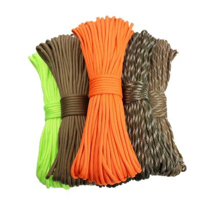 China BEIZE Outdoor Camping Hike Displacement Customized 7 Strand Paracord 4mm Polyester Paracord Parachute Tie Down 550 lbs for sale