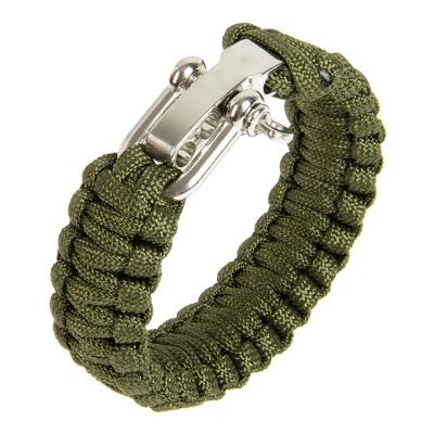 China Portable Wholesale Survival Paracord Bracelet Adjustable Mix Color Shackle Paracord Bracelet for sale