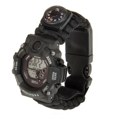 China Rechargeable LED Flashlight Compass For Universal Survival Tool Aid Bracelet Pocket Survival Paracord Military Watch for sale