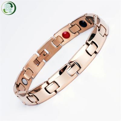 China 2020 TRENDY Fashion Health Care Jewelry Sports Stones Stainless Steel Magnetic Therapy Energy Bracelet for sale