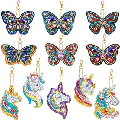 China CLASSIC UNICORN Diamond painting Keychains Kits  5D Mosaic Making full Drill Diamond painting for bag decoration for sale