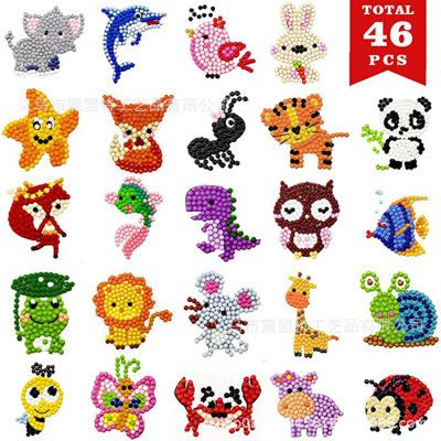 China Cartoon Customized 5D Animal Diy Diamond  Painting  Mosaic Sticker for kids for sale