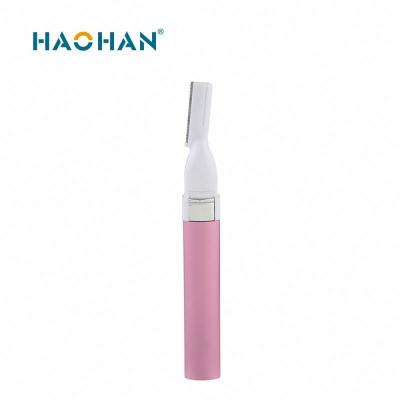 China Fashional Electric Eyebrow Trimmer HAOHAN Battery Powered Face Hair Eyebrow Trimmer Plastic Eyebrow Trimmer Set Global Export Expertise for sale