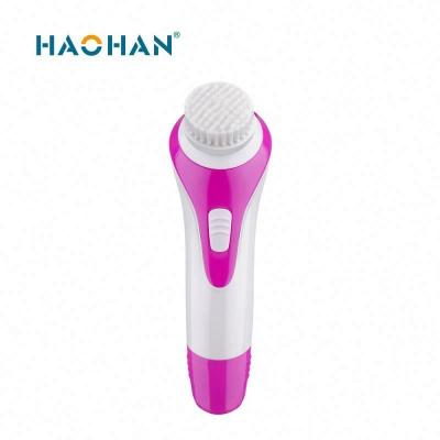 China HAOHAN Mini Electric Facial Cleansing Brush Silicone Deep Cleansing Brush Electric Overseas Service Center for sale