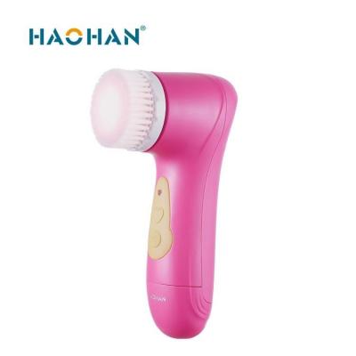 China HAOHAN Brush Face DEEP CLEANING Rechargeable Waterproof Facial Cleansing Brush Electric Repeat Buyers for sale