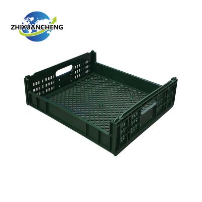 China Stackable Mesh Stack Vented Plastic Crates Mesh Storage Bread Bakers Basket High Quality Food Grade For Fruit Vegetables for sale