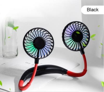 China Low Noise/Portable Mini/LED Light Newly Folding Battery USB Power Desktop Fan Table Fan Mini Battery LED Mini Fan for sale