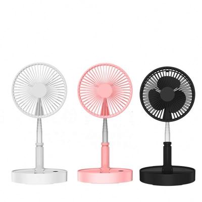 China Hotel 5 Watt Small Stand Mini Folding USB Rechargeable Electric Desk Fan for sale