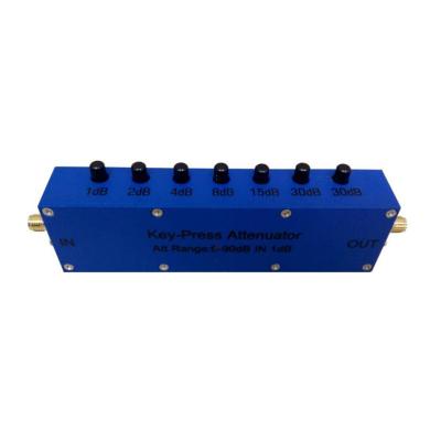 China DC-2.5GHz SMA 0-90 Variable Adjustable Coaxial Instrumentation/Prototyping and Characterization DB Key Press Attenuator for sale