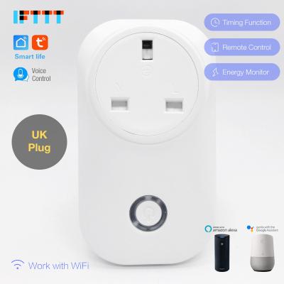 China 16A UK WIFI Smart Outlet Industrial Commercial Residential/General Purpose Power Monitoring Smart Outlet Wireless Voice Control Works with Alexa Google Home IFTTT for sale