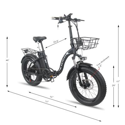 China Alloy Eu Warehouse 1000w Fat Tire e Bike Aluminum Drop Shipping Foldable Electric Ebike Bike For Adults 20inch 48v 13/15/18/20AH for sale