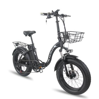 China 20 Inch Folding 13/15/18/20 Battery Mountain Bike 48v Aluminum Alloy Snow Kf9 350w Motor Tire e-bike Pedal Assist E-bike Aluminum Alloy OH Fat for sale