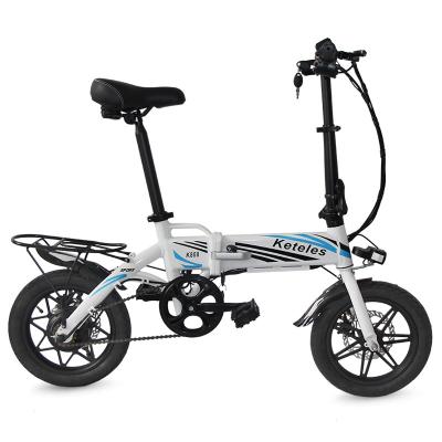 China Aluminum alloy one wheel folding electric car trolley 48/36V 10/13AH battery 250W 350W motor 14inch battery bicycle ebike for sale