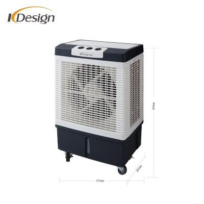 China High efficiency factory price good quality air cooler with casters, large water capacity evaporative cooling fan for sale