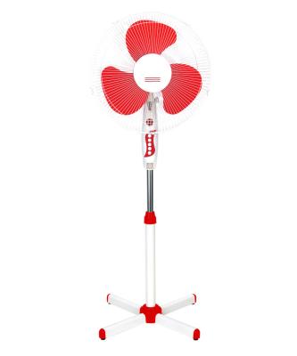 China Fashional 2022 New Design Indoor Electric Fan Oscillating Air Cooling 3 Fan Pages Cross Base Stand Fan for sale