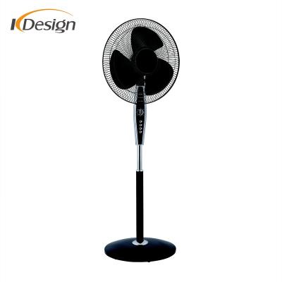 China Powerful And Quiet Heavy Duty Fashional Metal Pedestal Swing Stand Fan , 16 Inch Black Stand Fan for sale