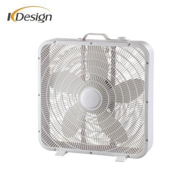 China 220V Square Fans Factory Wholesale 20 Inch 3 Speed ​​Settings White Case Lightweight Fan for sale