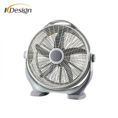 China High efficiency high speed 20 inch cooling air household plastic floor fan with handle bule, gray or dark, 20 inch classic box fan for sale