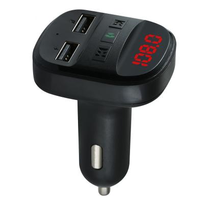 China New Multifunctional Echo and Noise Cancellation Steero Car Kit Dual USB Radio Charger Installed Player Car Audio FM Transmitter Wireless USB MP3 Player for sale