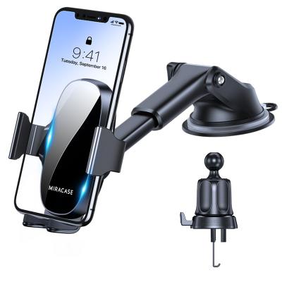 China Universal 4 in 1 Adjustable Cell Phone Holder Dashboard&Windshield Vehicle Phone Holder Air Vent Car Phone Mount for sale