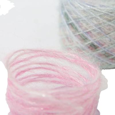 China High Tenacity High Quality Gradient Rainbow Crochet Yarn Hand Knitting Wool Acrylic Blend Nylon Sweater Polyester Metallic Yarn for sale